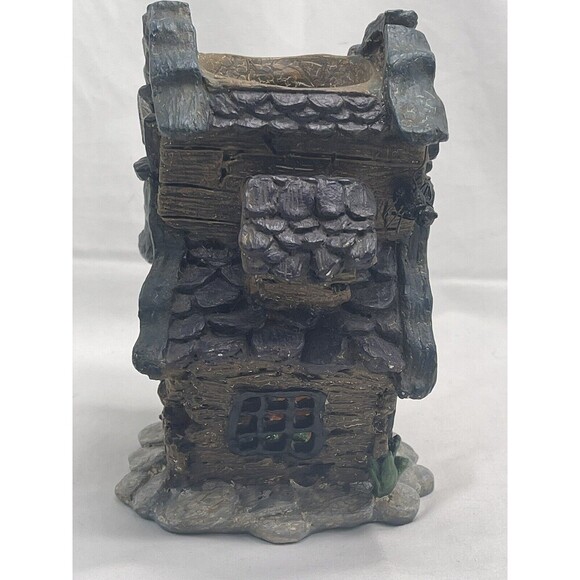 VINTAGE HALLOWEEN HAUNTED BAT HOUSE Ceramic Candle Holder  RARE - Picture 11 of 16
